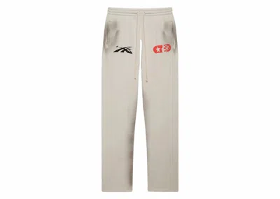 Pre-owned Hellstar If You Dont Like Us Beat Us Sweatpants In Grey In Gray