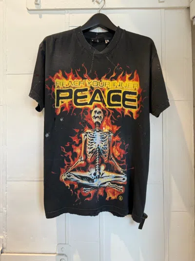Hellstar Inner Peace Skeleton T-shirt In Black