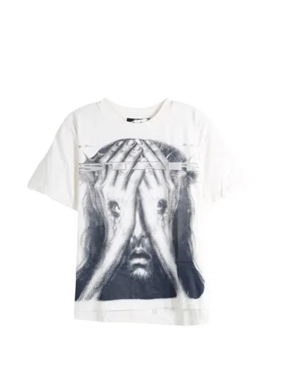 Hellstar Jesus Eyes Graphic-print T-shirt In White