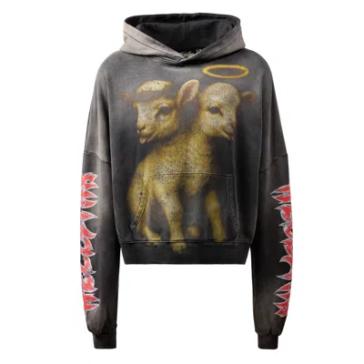 Hellstar Lamb Hoodie In Black