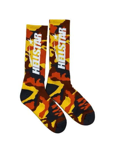 Hellstar Logo Camouflage Socks In Multi