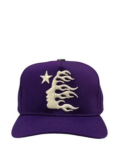 Hellstar Logo Embroidered Cap Hat In Purple