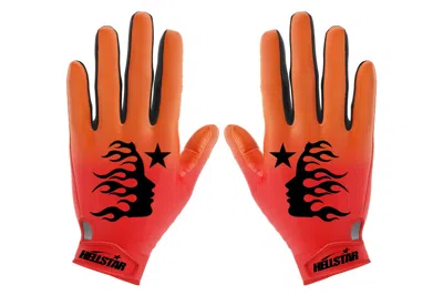 Pre-owned Hellstar Logo Gloves Orange