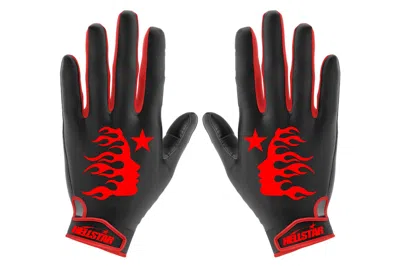 Pre-owned Hellstar Logo Gloves Red/black