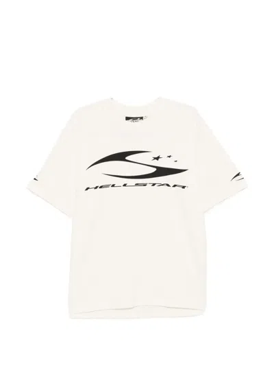 Hellstar Logo Print T-shirt In White