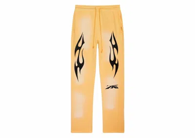 Pre-owned Hellstar Logo Sweatpants In Yellow