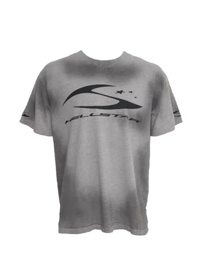 Hellstar Logo-print T-shirt In Gray