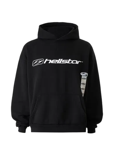 Hellstar Marathon Logo-print Hoodie In Black