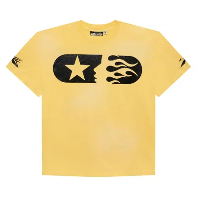 Pre-owned Hellstar Marathon T-shirt 'yellow'