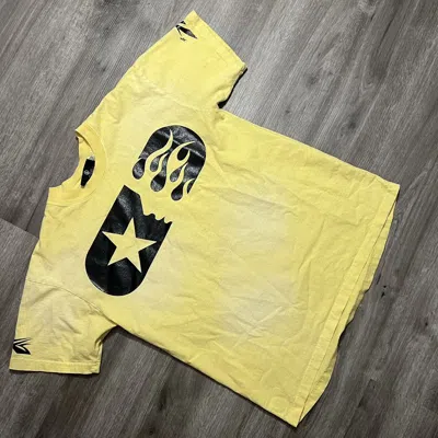 Pre-owned Hellstar Marathon T-shirt In Yellow
