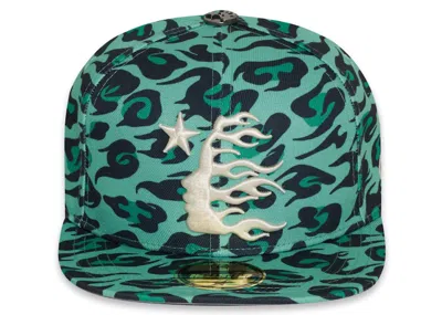 Pre-owned Hellstar Men's  Cheetah Print Snapback Hat In Green