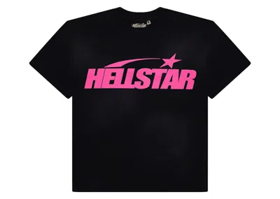 Pre-owned Hellstar Men's  Classic T-shirt (regular Print) In Black/pink In Multi
