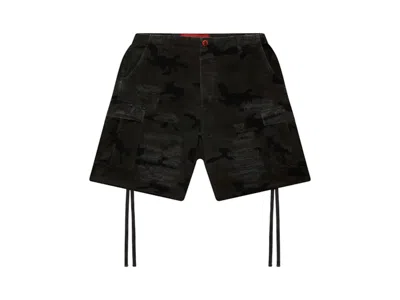 Pre-owned Hellstar Men's  Distressed Cargo Shorts In Black