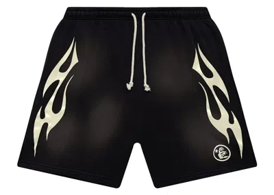 Pre-owned Hellstar Men's  Flame Shorts In Black/white