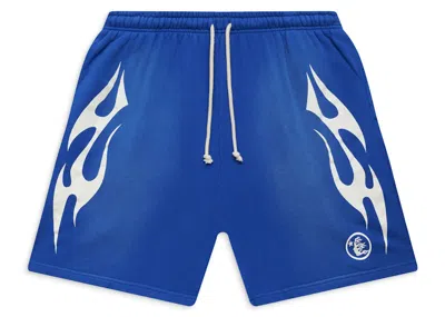 Pre-owned Hellstar Men's  Flame Shorts In Blue