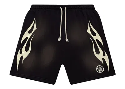 Pre-owned Hellstar Men's  Flame Shorts In Brown/white In Multi