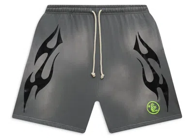 Pre-owned Hellstar Men's  Flame Shorts In Grey In Gray