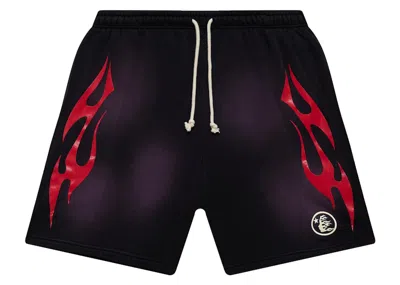 Pre-owned Hellstar Men's  Flame Shorts In Purple