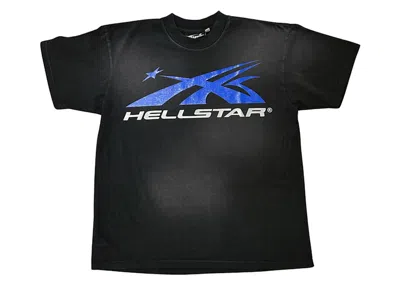 Pre-owned Hellstar Men's  Gel Sport Logo (/ ) Tshirtin Black/blue
