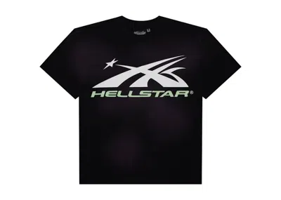 Pre-owned Hellstar Men's  Glow In The Dark Sports Logo T-shirt In Purple