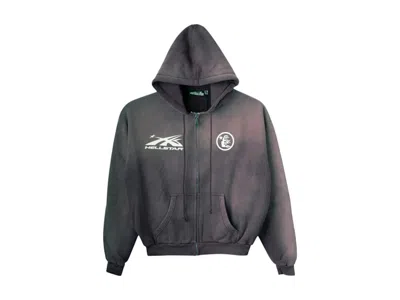 Pre-owned Hellstar Men's  Hs Logo Zip Up Hoodie In Grey
