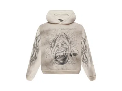 Pre-owned Hellstar Men's  Hstar Records Hoodie In White