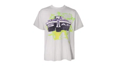 Pre-owned Hellstar Men's  Jesus T-shirt In Grey In Gray