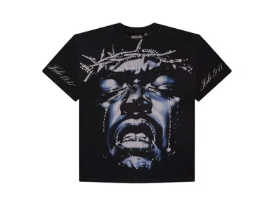 Pre-owned Hellstar Men's  Jesus Wept T-shirt In Black