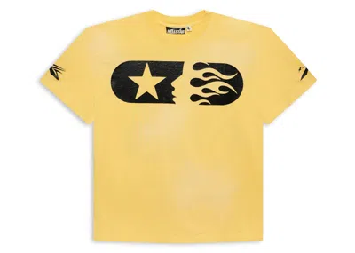 Pre-owned Hellstar Men's  Marathon T-shirt In Yellow