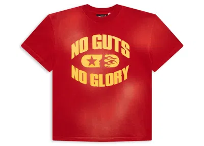 Pre-owned Hellstar Men's  No Guts No Glory T-shirt In Red