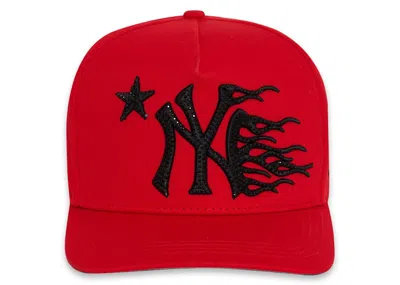 Pre-owned Hellstar Men's  Ny Snapback Hat In Red/black