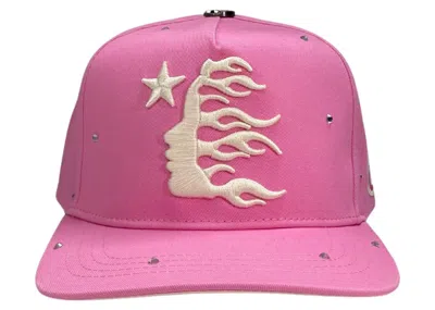 Pre-owned Hellstar Men's  Og Logo Rhinestone Snapback Hat In Pink