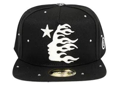 Pre-owned Hellstar Men's  Og Logo Rhinestones 59fifty Fitted Hat In Black