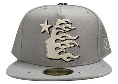 Pre-owned Hellstar Men's  Og Logo Rhinestones 59fifty Fitted Hat In Grey In Gray