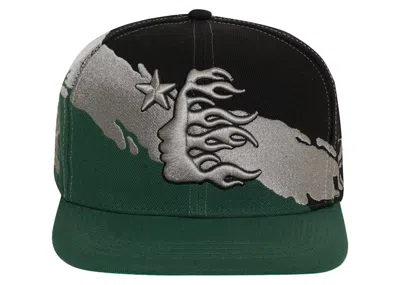 Pre-owned Hellstar Men's  Paintbrush Snapback Hat In Black/green
