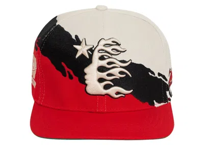 Pre-owned Hellstar Men's  Paintbrush Snapback Hat In Red/black