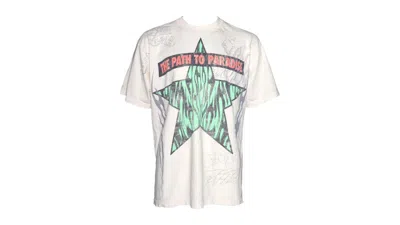 Pre-owned Hellstar Men's  Salvation Star T-shirt In White