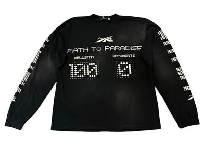 Pre-owned Hellstar Men's  Scoreboard Long Sleeve T-shirt In Black