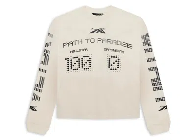 Pre-owned Hellstar Men's  Scoreboard Long Sleeve T-shirt In White