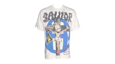 Pre-owned Hellstar Men's  Seditionary Savior T-shirt In White