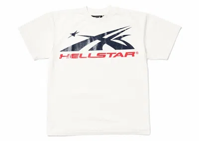 Pre-owned Hellstar Men's  Sport Logo Gel T-shirt In White