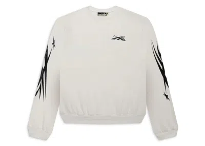 Pre-owned Hellstar Men's  Sports Crewneck Sweatshirt In White