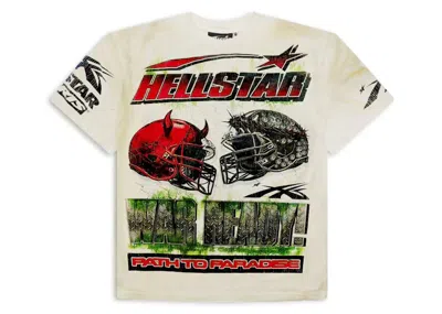 Pre-owned Hellstar Men's  War Ready! T-shirt In White