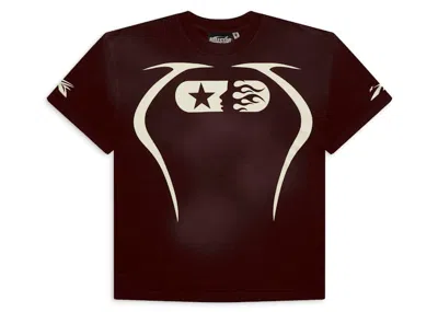 Pre-owned Hellstar Men's  Warm Up T-shirt In Brown