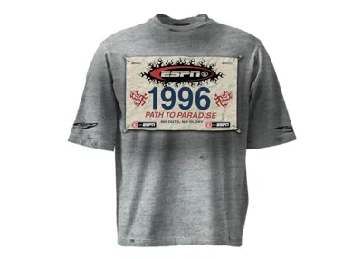 Pre-owned Hellstar Men's  X Espn T-shirt In Grey In Gray