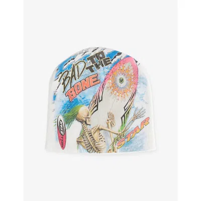Hellstar Mens Paint Surfer Cotton Beanie Multi