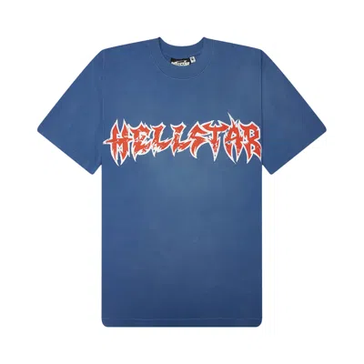 Pre-owned Hellstar Metal Logo Tee 'blue' | Men's Size L