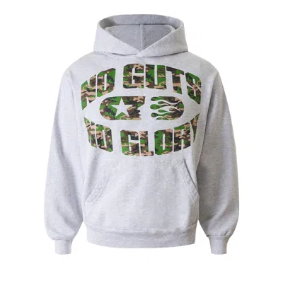 Pre-owned Hellstar No Guts No Glory Hoodie 'grey' | Men's Size Xxl In Gray