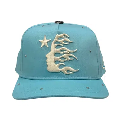 Pre-owned Hellstar Og Logo Rhinestone Snapback Hat 'baby Blue' | Men's Size Onesize
