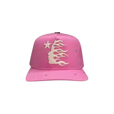 Pre-owned Hellstar Og Logo Rhinestone Snapback Hat 'pink' | Men's Size Onesize